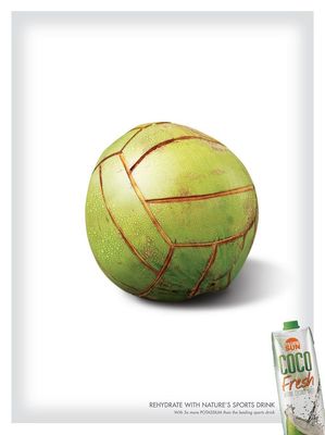 菲律賓Coco Fresh創意廣告 自然的運動飲料，賦予活力新定義